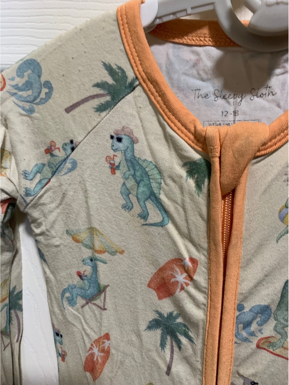 The Sleepy Sloth Baby 12-18 Months Bamboo Viscose Pajamas with Grippers - Picture 2 of 5